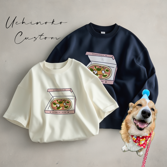 ＜Uchinoko＞手描きイラストT-shirt / Sweatshirt