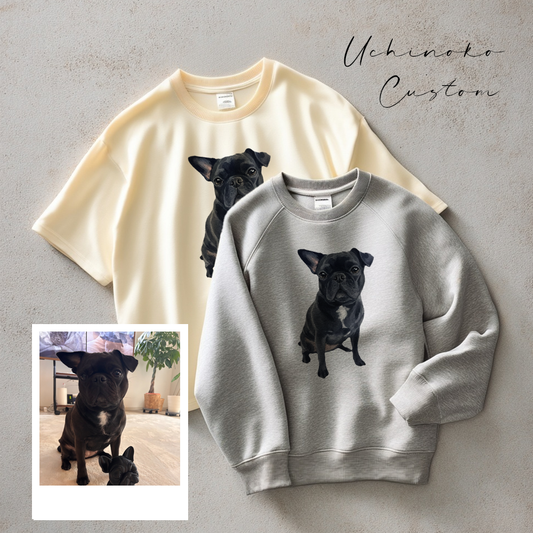 ＜Uchinoko＞水彩画風イラストT-shirt / Sweatshirt