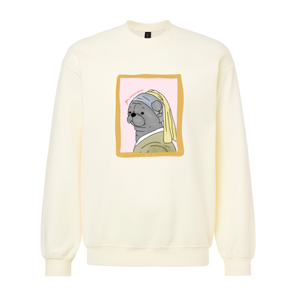 Pugirl with Pug Earring Unisex Sweatshirt